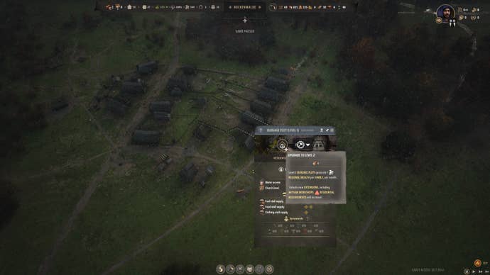 A player upgrades their first Burgage Plot in Manor Lords.