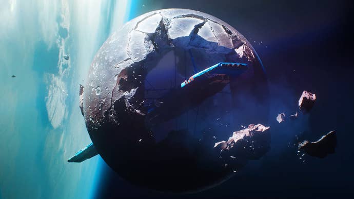 The UESC Marathon ship, lodged inside a moon, orbits the planet Tau Ceti IV in Marathon.