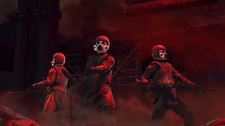 Shot from the Gamescom Marauders trailer (2022) 3 guys shooting LMGs