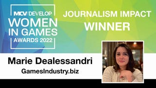 GamesIndustry.biz features editor Marie Dealessandri wins Women in Games Journalism Impact award