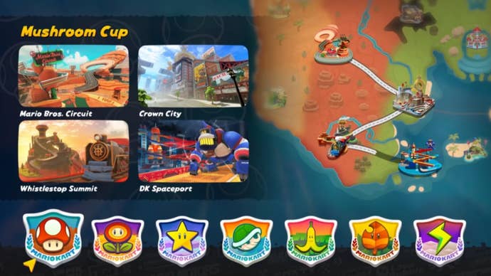 Mario Kart Kart World Grand Prix Cups Chandroom Menu Cup menu