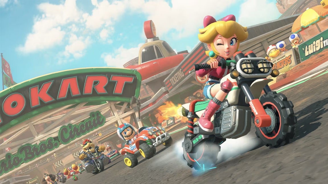 Mario Riding Car Mario Kart World | Eurogamer.net