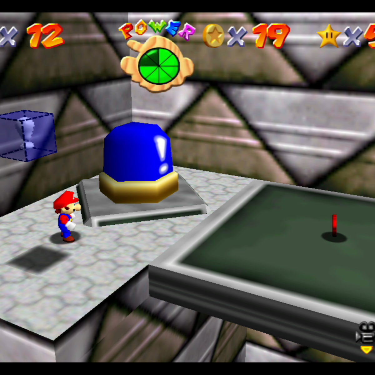 Super Mario 64 Castle Secret Stars Cap unlocks for the Red Blue