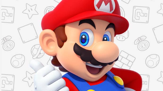 Mario, close-up, giving a thumbs up. I’m never sure what he’s so happy about - perhaps it’s because he can jump so high?