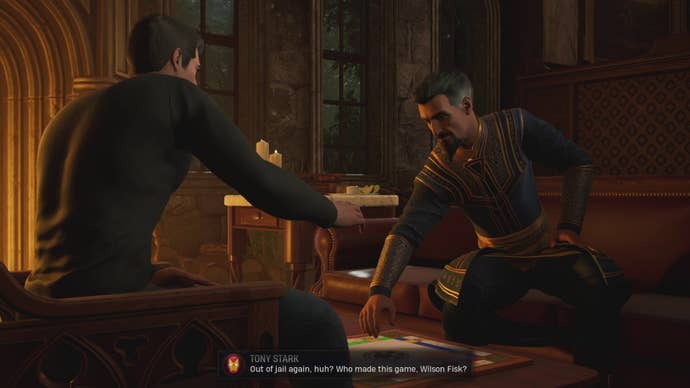 Doctor Strange and Tony Stark play Monopoly in Marvel’s Midnight Suns