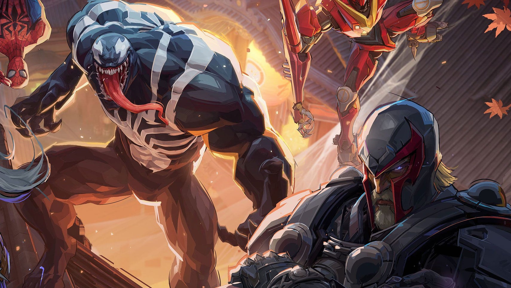 Venom, Spider-Man, and some stoic hero in Marvel Rivals. - 1