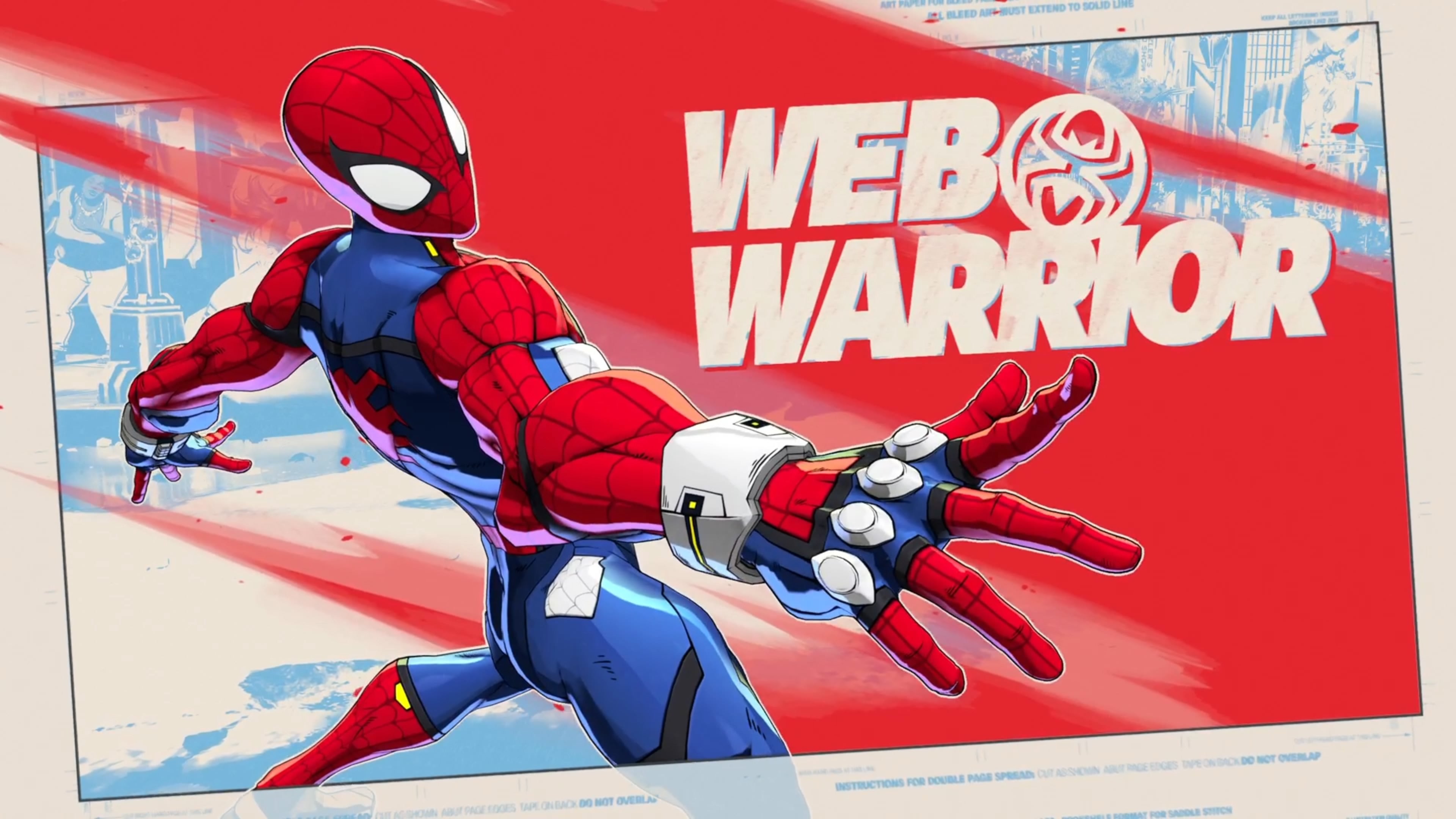 Spider-Man doing Web Warrior super in Marvel Tokon