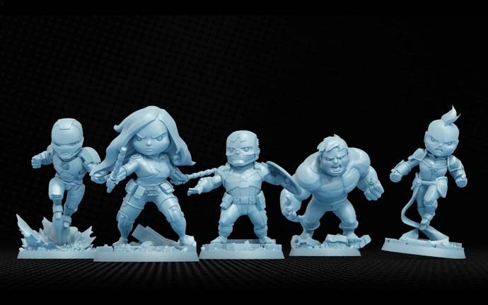 Marvel United board game minis