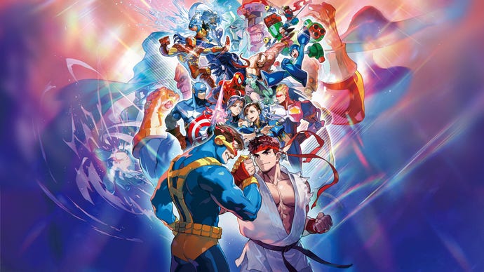 Marvel vs Capcom fighting collection art