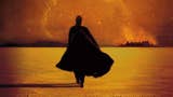 A figure in a cloak walks across an alien world in this image from the cover of Matter, by Iain M Banks.