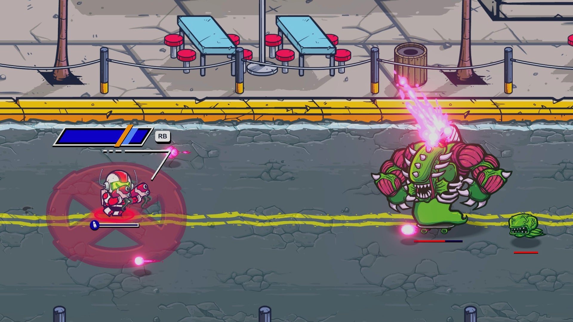 To the delight of its skateboarding aliens, I have failed to solo Saturday morning cartoon-styled co-op roguelike Maximum Thunderness as if I have four hands
