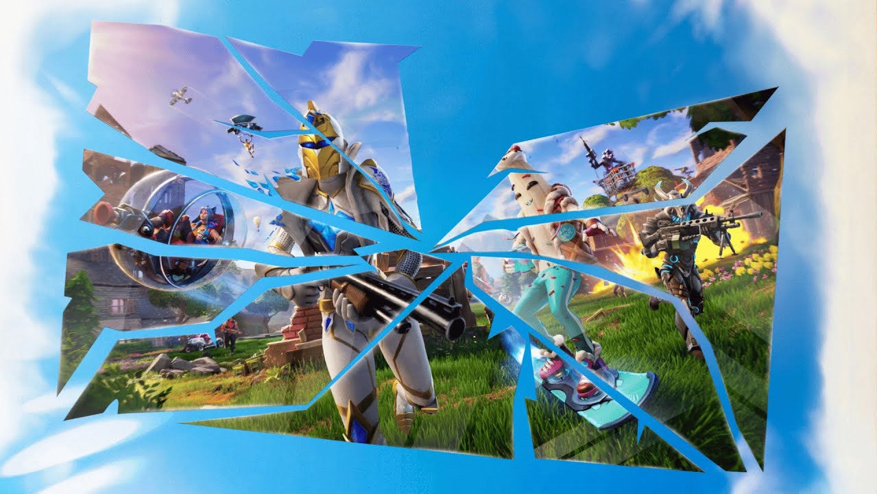 Fortnite OG season artwork, showing a look at the remixed characters and old weapons.