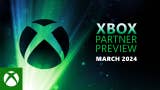Xbox Partner Preview artwork showing the event's name and the Xbox logo.