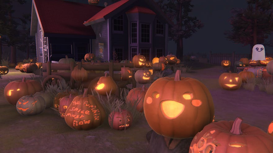 Carved pumpkins in a Mayor Bones Proudly Presents: Ghost Town’s 1000th Annual Pumpkin Festival screenshot.