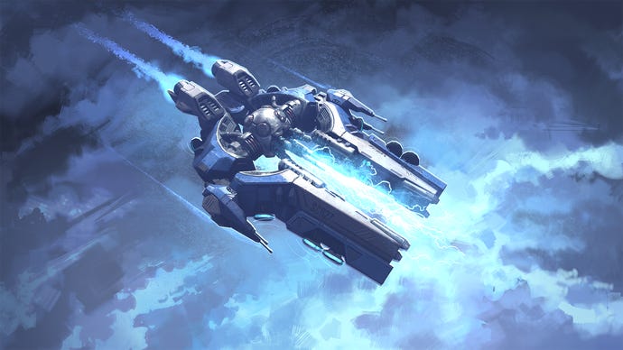 The Raiden flyer in Mechabellum, new with Season 2.