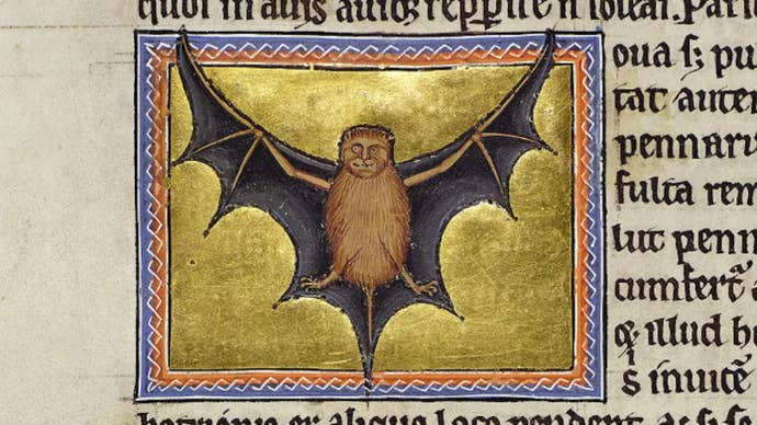 A bat in a medieval bestiary.