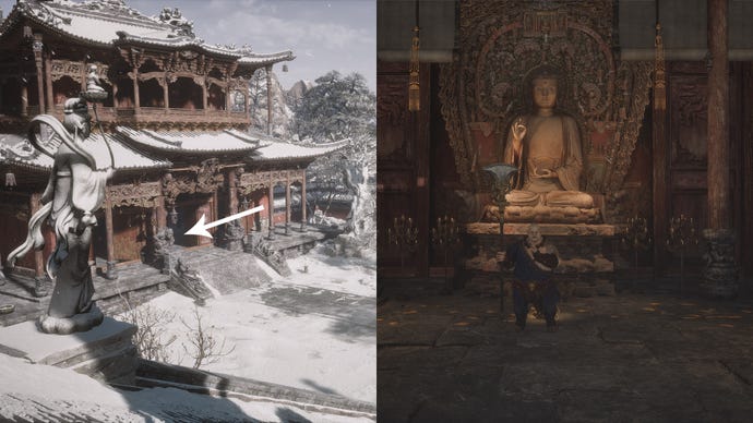 The Hall meditation spot in Black Myth Wukong.