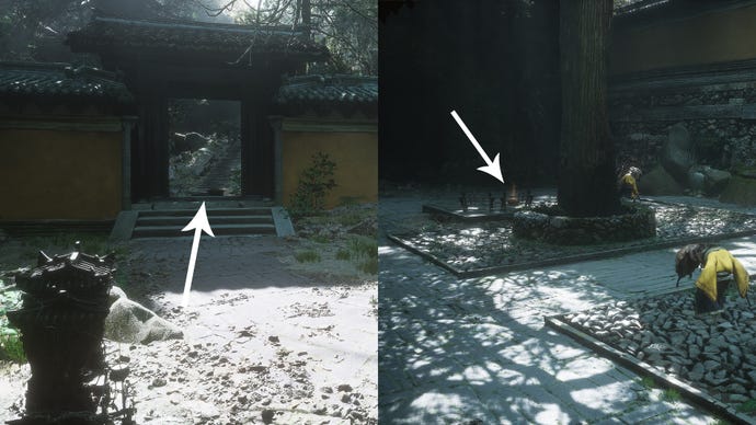 The Pines meditation spot in Black Myth Wukong.