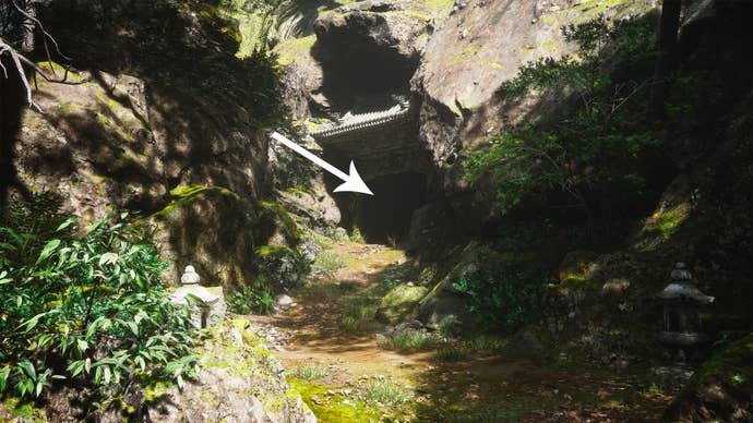 The cave with the Cavern meditation spot in Black Myth Wukong.