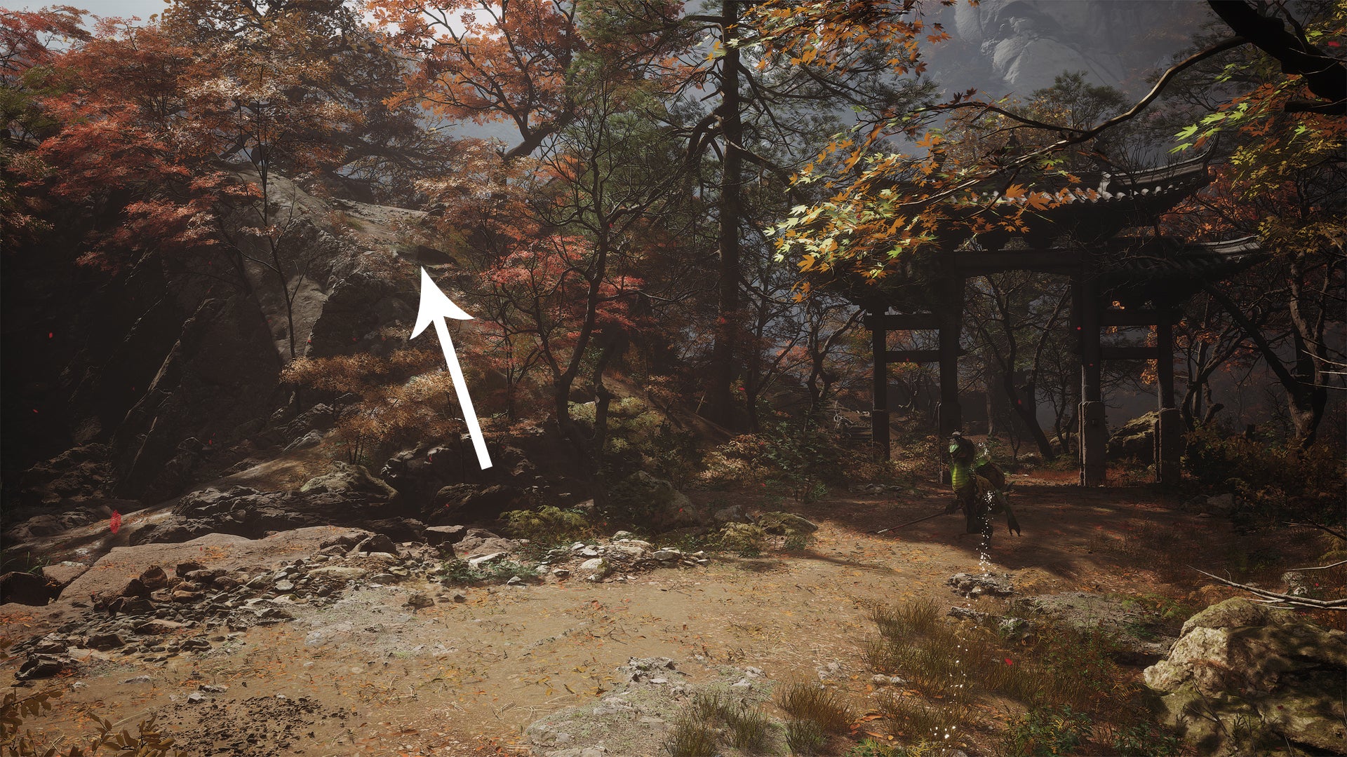 The road to The Ledge meditation spot in Black Myth Wukong. - 22