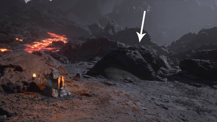 The Crag meditation spot in Black Myth Wukong.