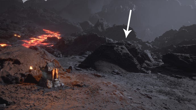 The Crag meditation spot in Black Myth Wukong.