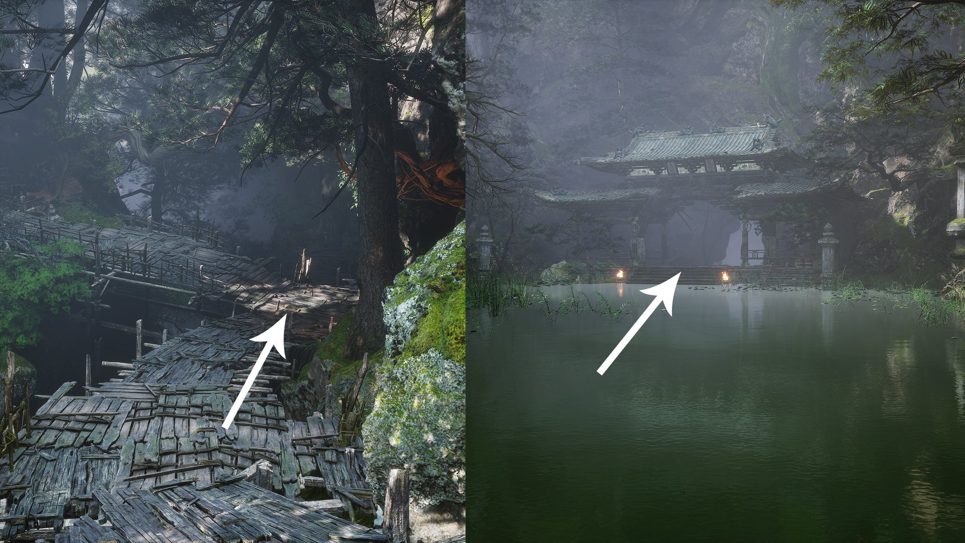 The path to the Cliff meditation spot in Black Myth Wukong. - 5