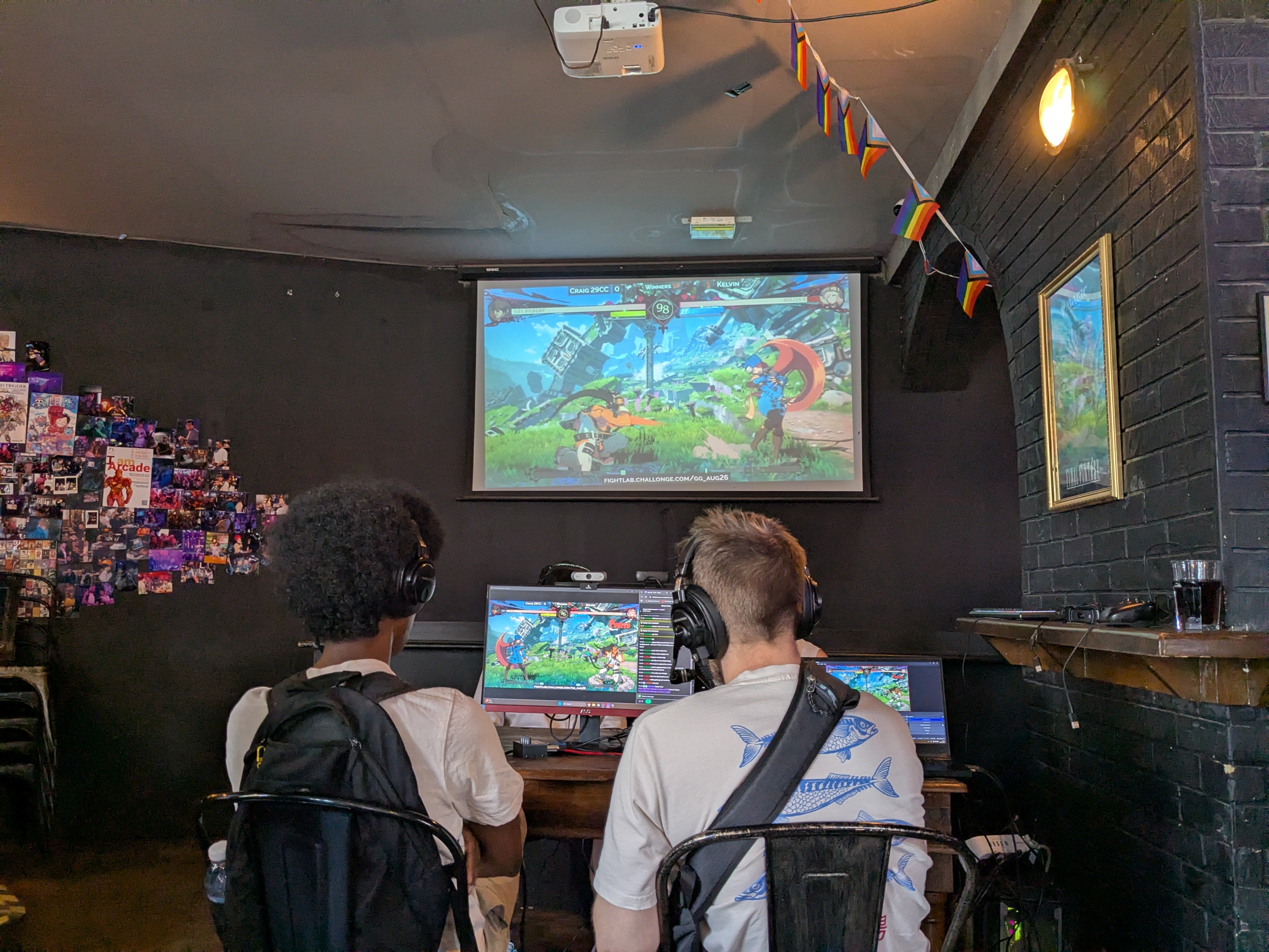 Fighting game stream at Meltdown London event.