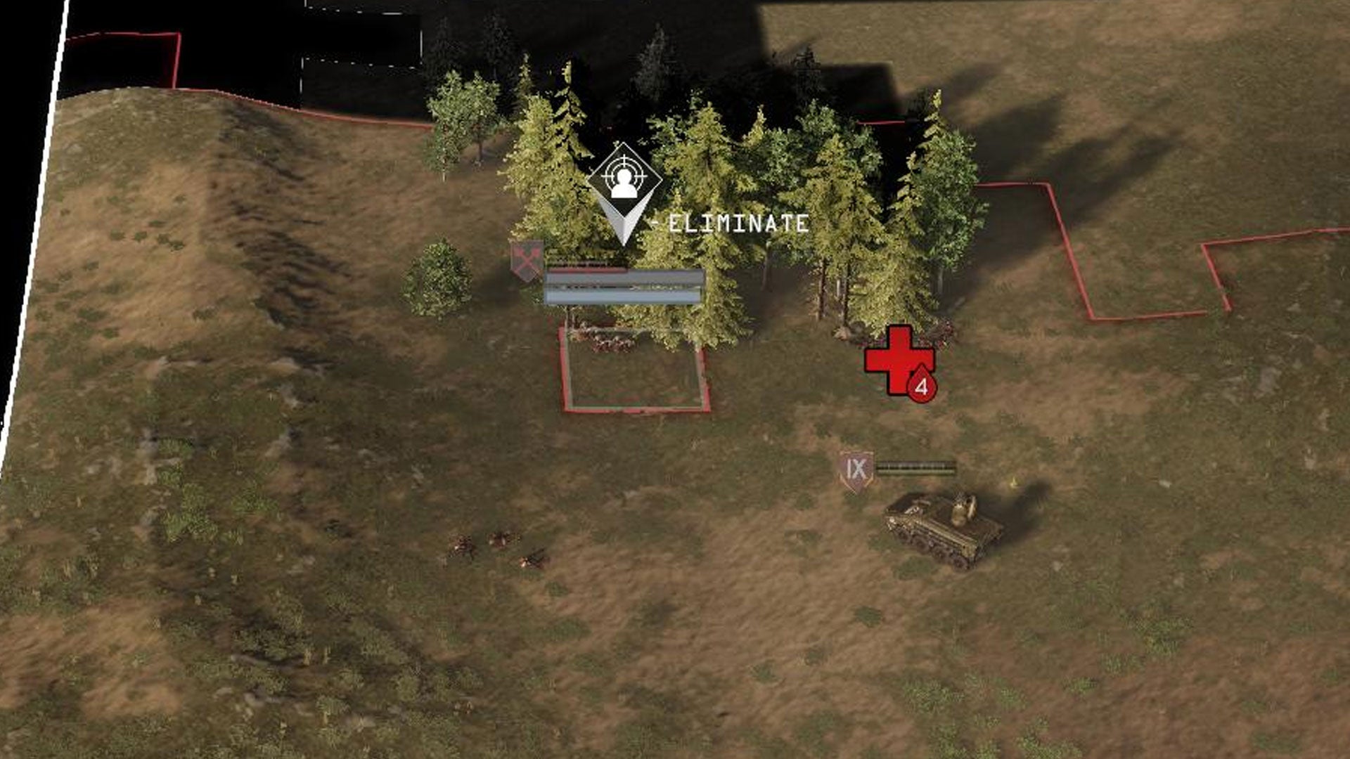 An APC approaches a pirate unit in Menace - 8