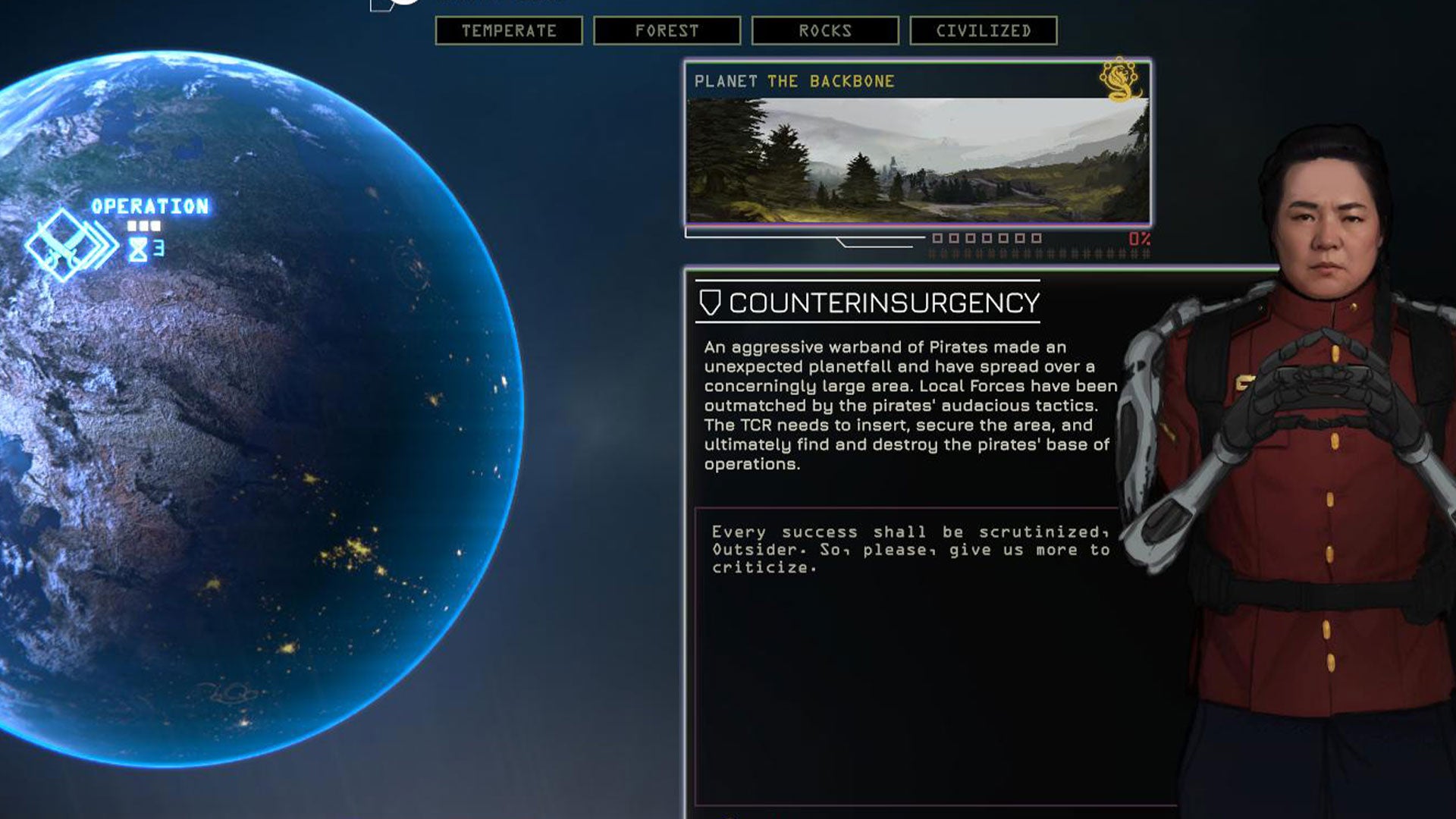 The details of an operation in Menace - 1