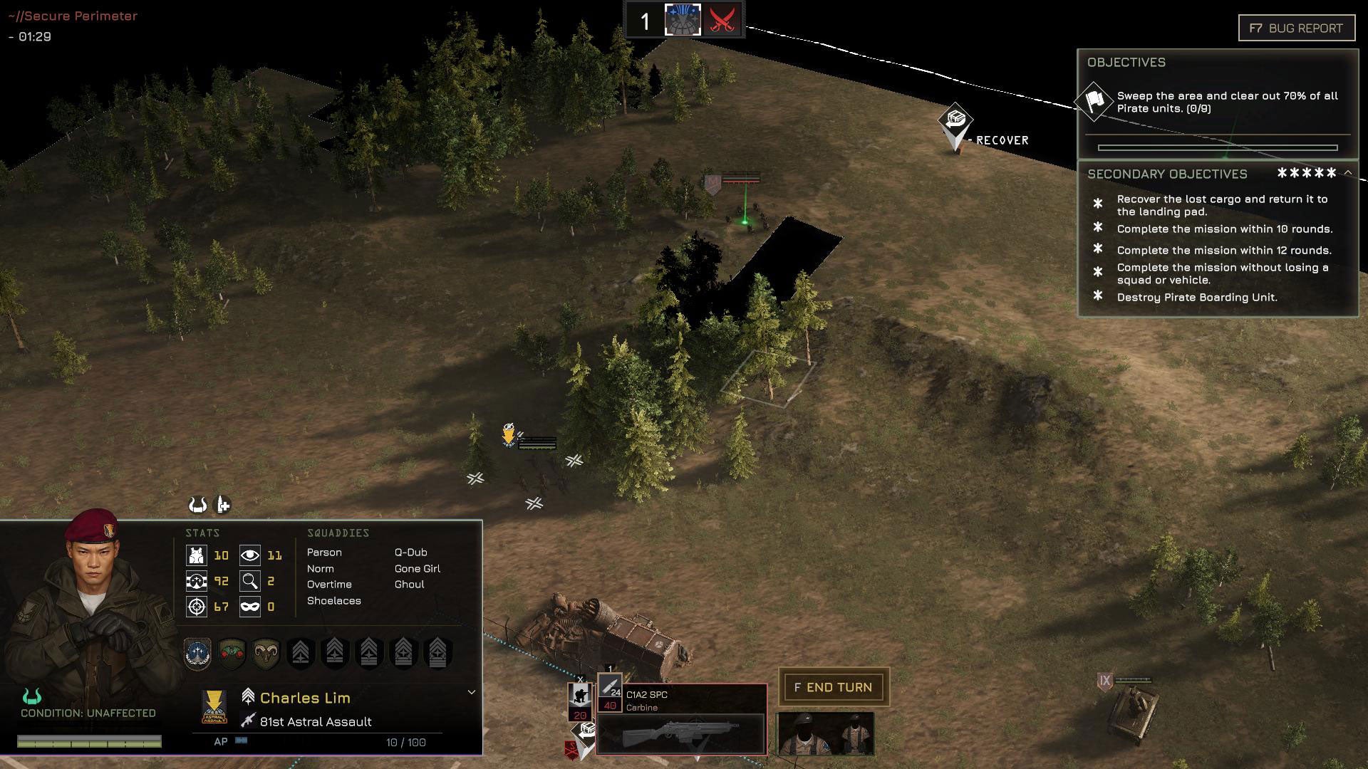 A squad advances on a hill in Menace - 4