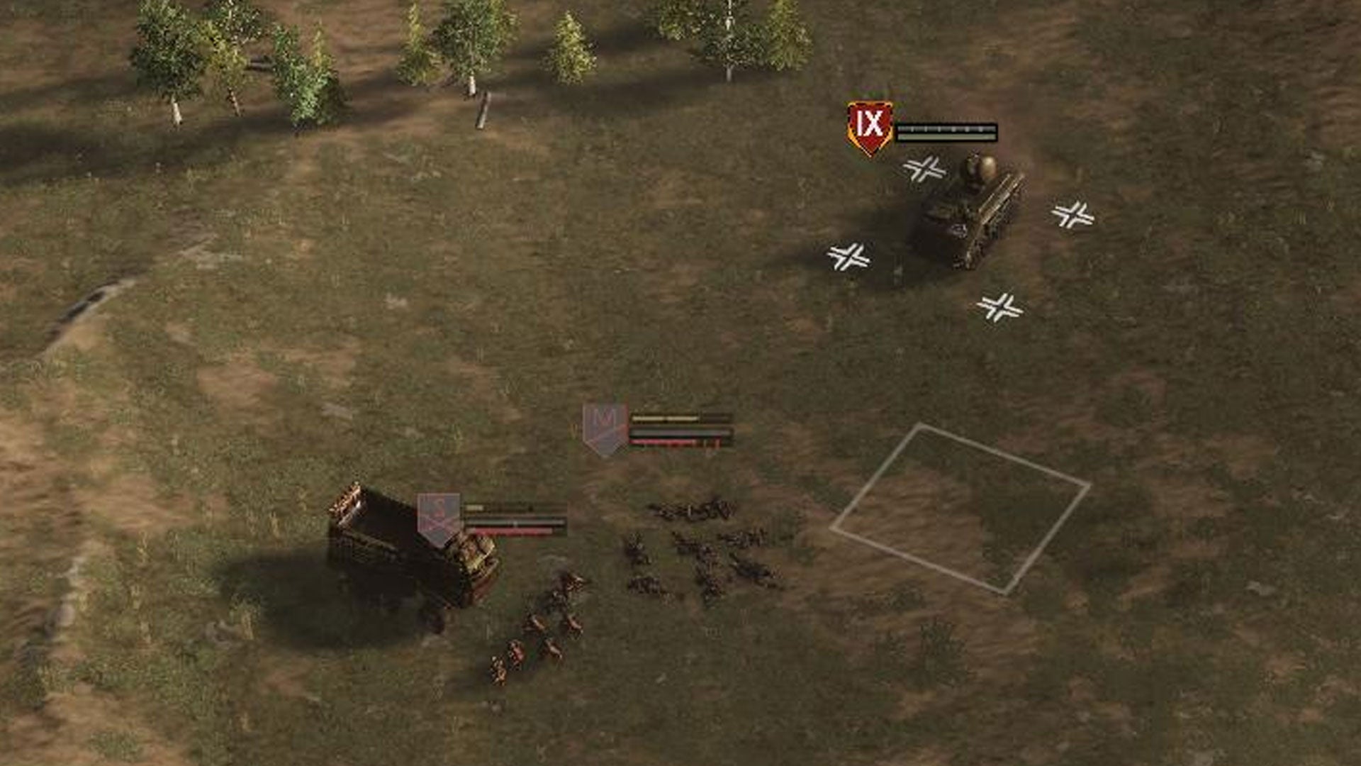 Gerry runs over the pirates on the hill in Menace