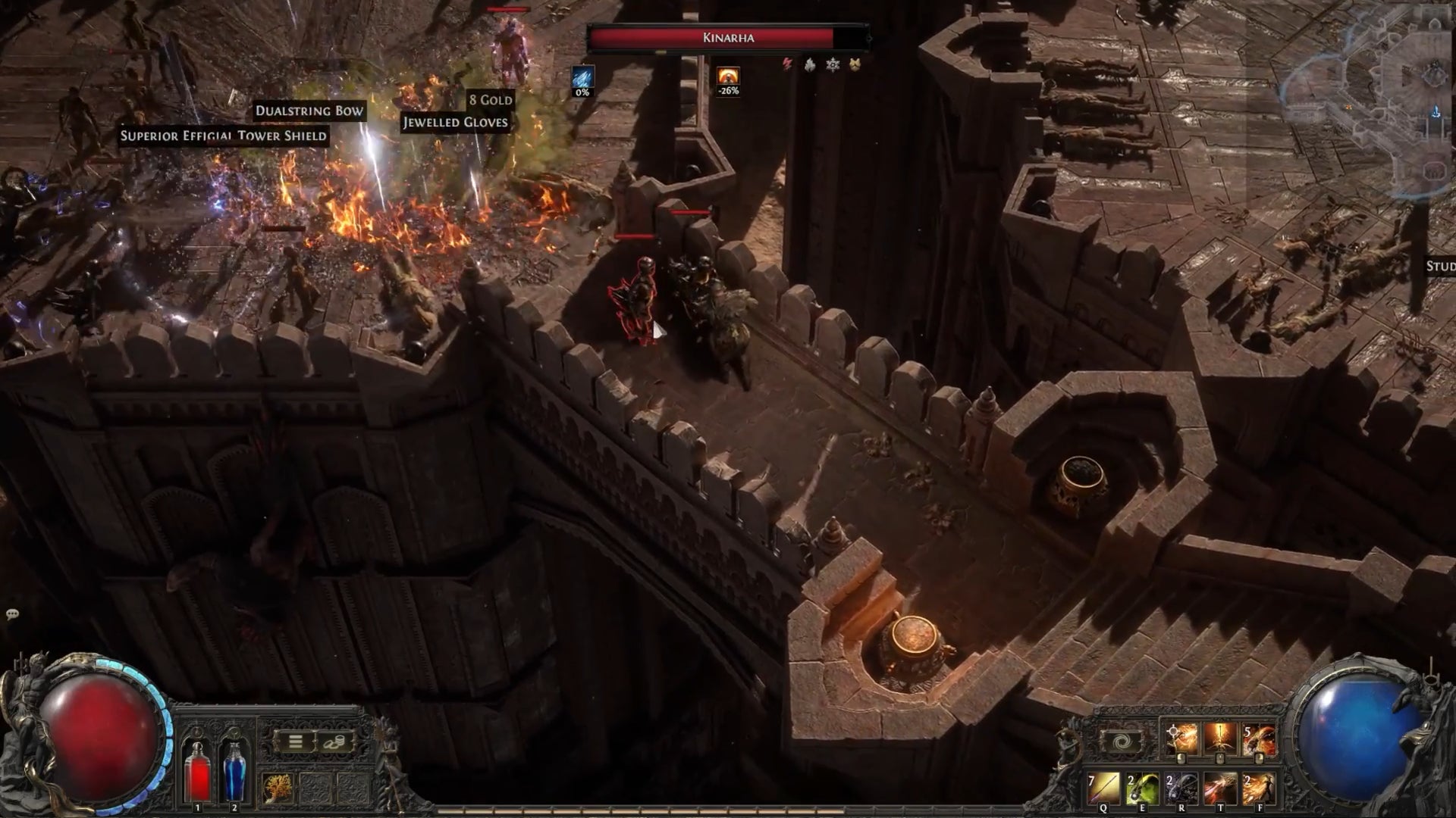 A Mercenary steps back from the aftermath of a detonated Explosive Shot in Path of Exile 2. - 4