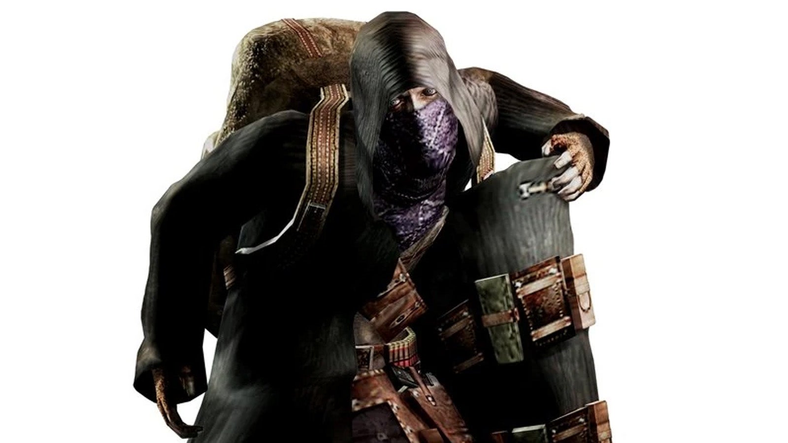 The merchant from Capcom&rsquo;s original Resident Evil 4 asks what the player might care to buy.