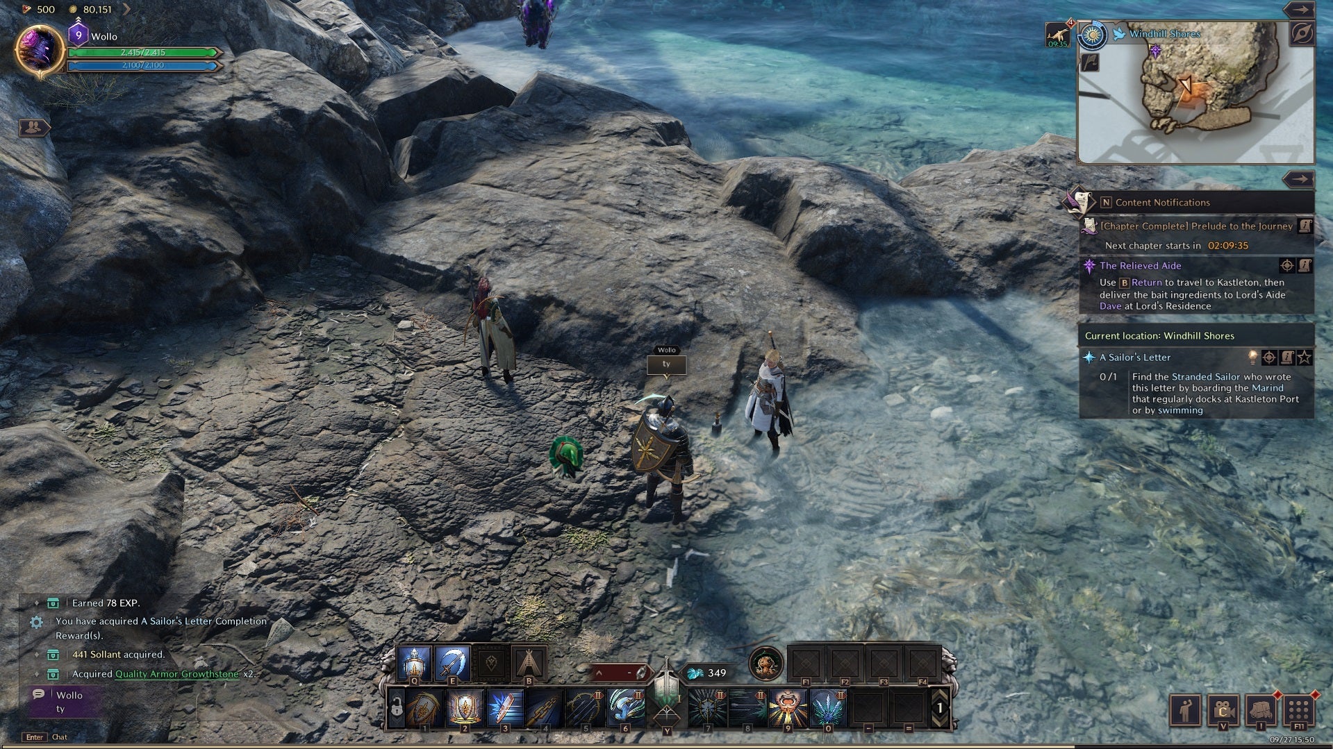 Letter in a bottle at Windmill Shores in Throne and liberty - 1
