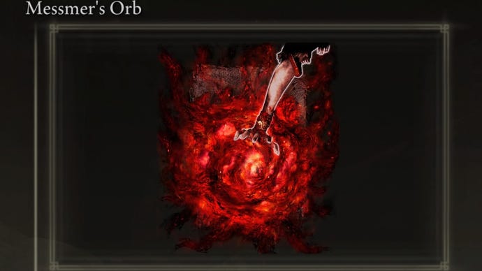 A close-up of the Messmer's Orb spell icon in the inventory of Elden Ring: Shadow of the Erdtree.
