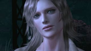 A Metal Gear Solid 3: Snake Eater screenshot showing a close-up of Russian spy Eva.