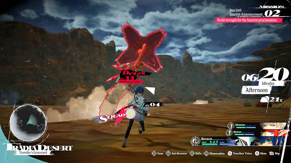 Metaphor: ReFantazio features seven party members, a giant