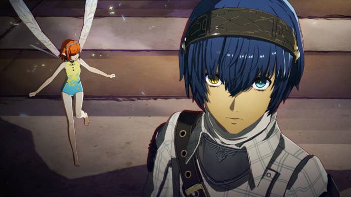 metaphor refantazio gallica and the protagonist on some steps