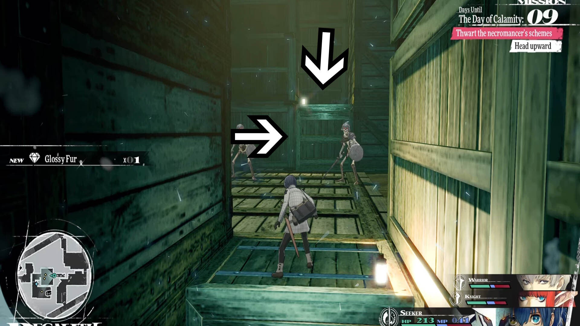 metaphor refantazio regalith grand cathedral altar chamber path past skeleton duo