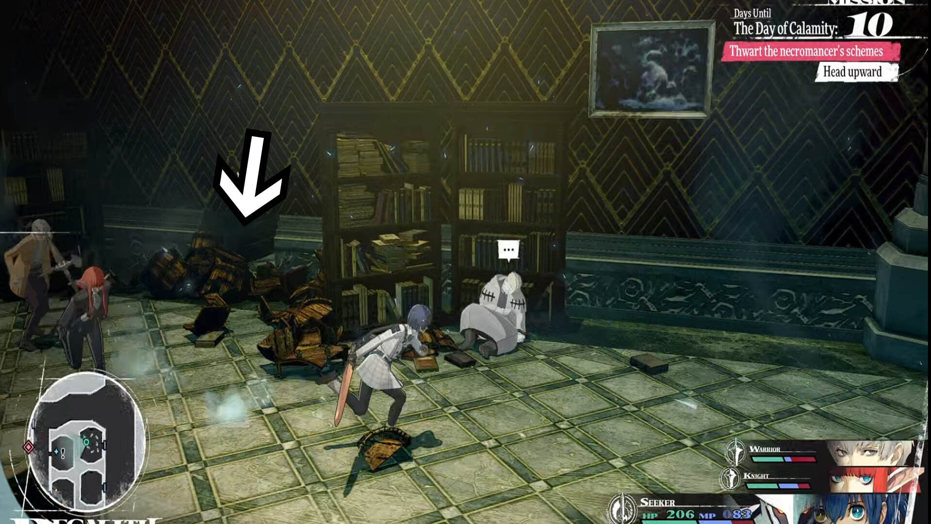 metaphor refantazio regalith grand cathedral dying monk secret passage location