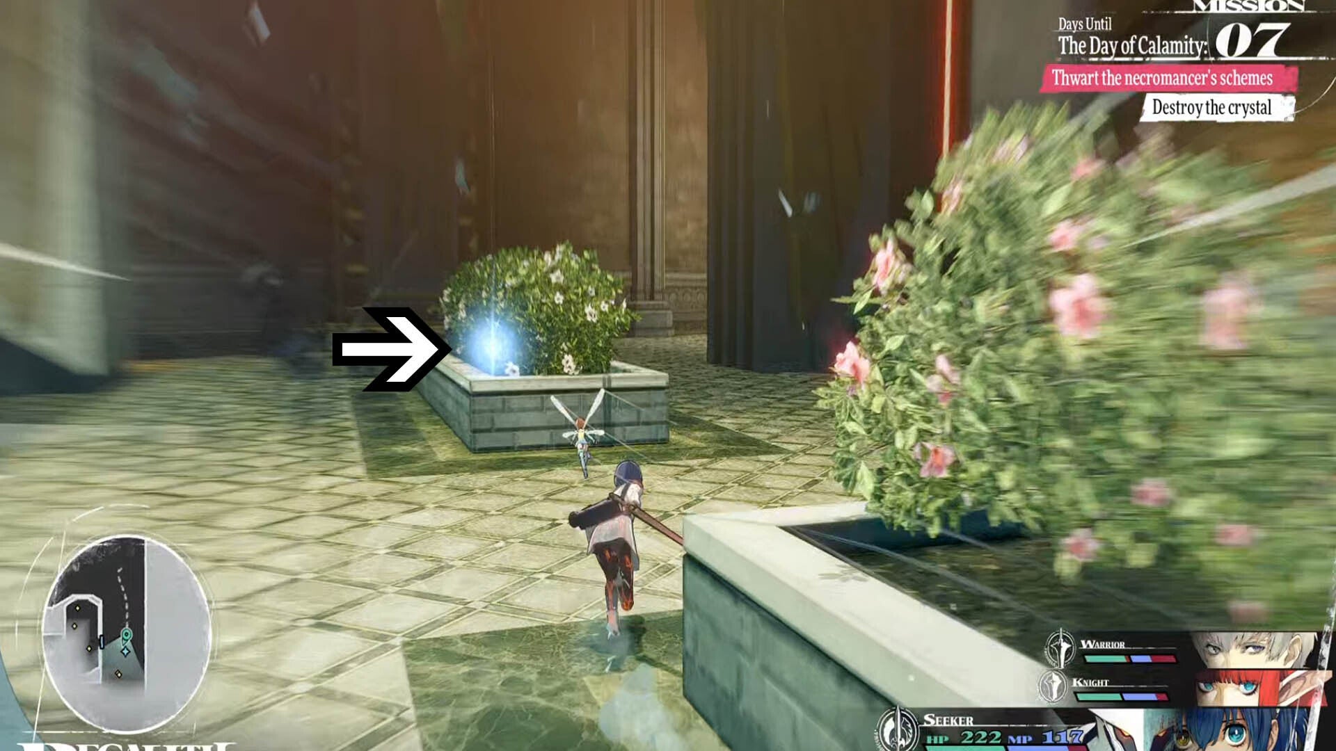 metaphor refantazio regalith grand cathedral reception chamber neon mushroom location on flower bed