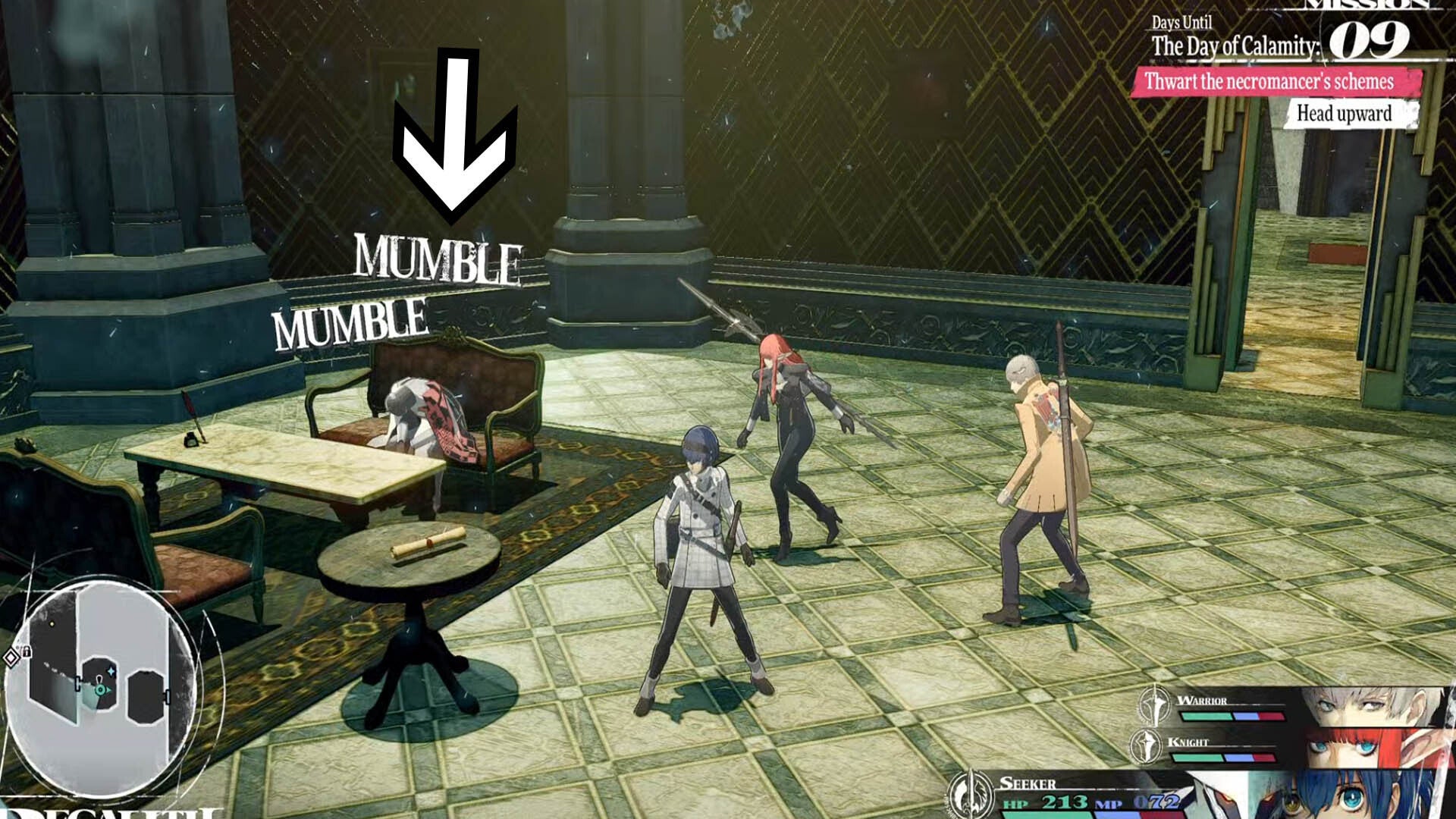 metaphor refantazio regalith grand cathedral servant&rsquo;s chamber traumatised knight location