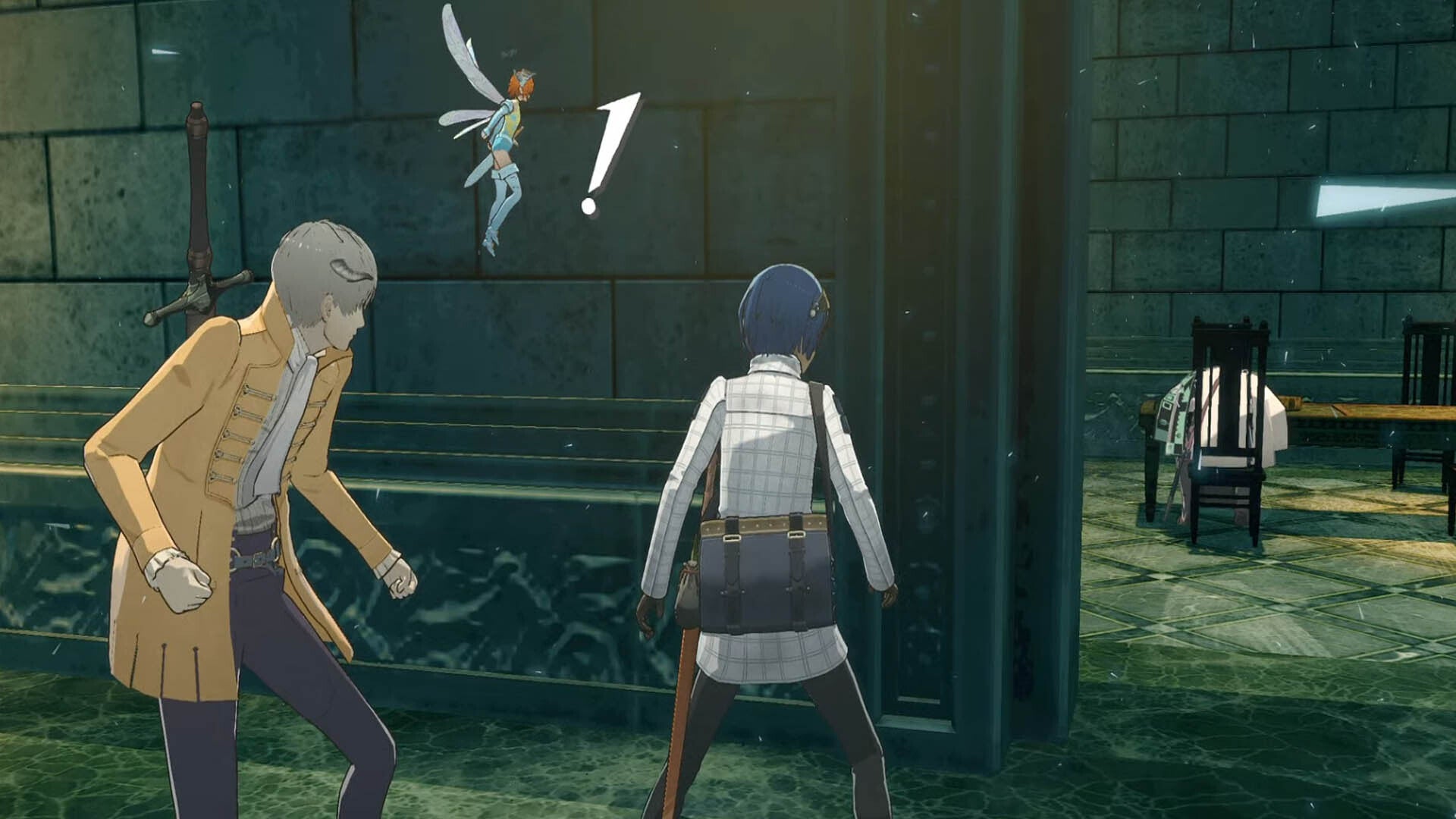 metaphor refantazio regalith grand cathedral strohl and protagonist facing sleeping guard