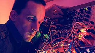 Mick Gordon image next to soundboard