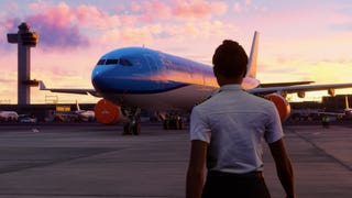 microsoft flight sim 2024 pilot approaching large blue commercial plane