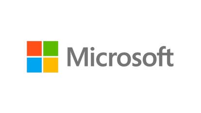 Microsoft logo on white background