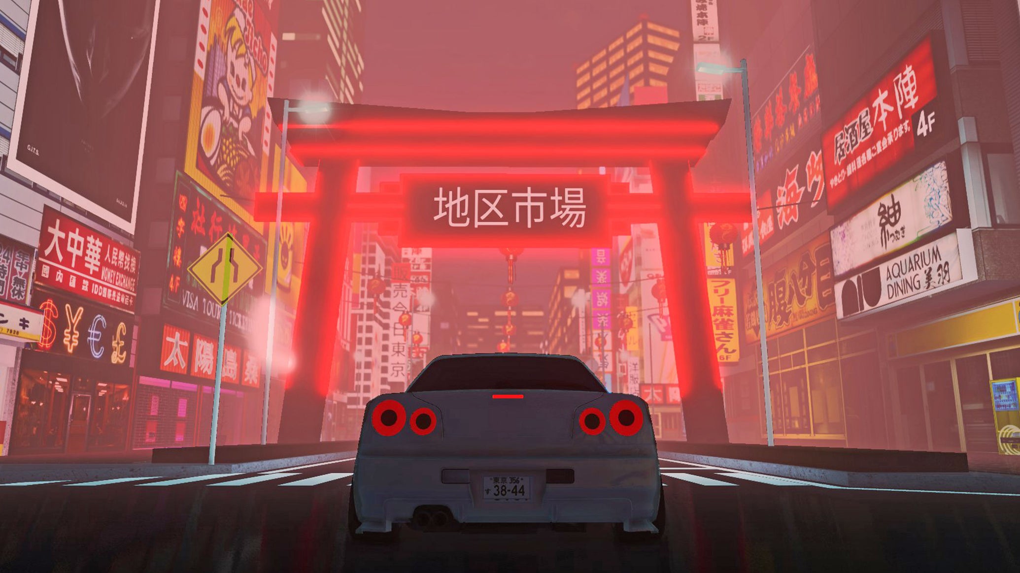 Artwork for Roblox game Midnight Racing Tokyo showing a Japanese sports car in a Tokyo cityscape at night. - 1