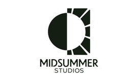 The Midsummer Studios logo, a black and white circle with radial lines on one side