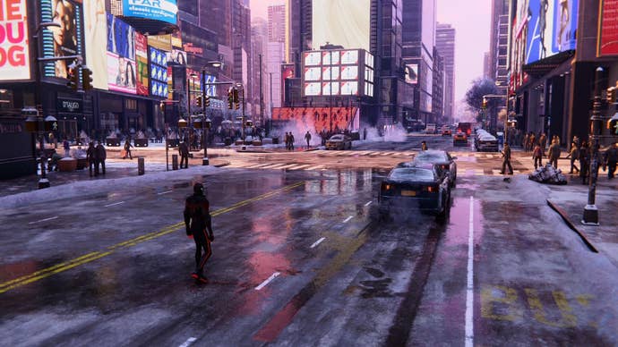 Miles Morales in Times Square